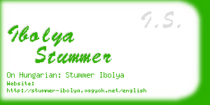 ibolya stummer business card